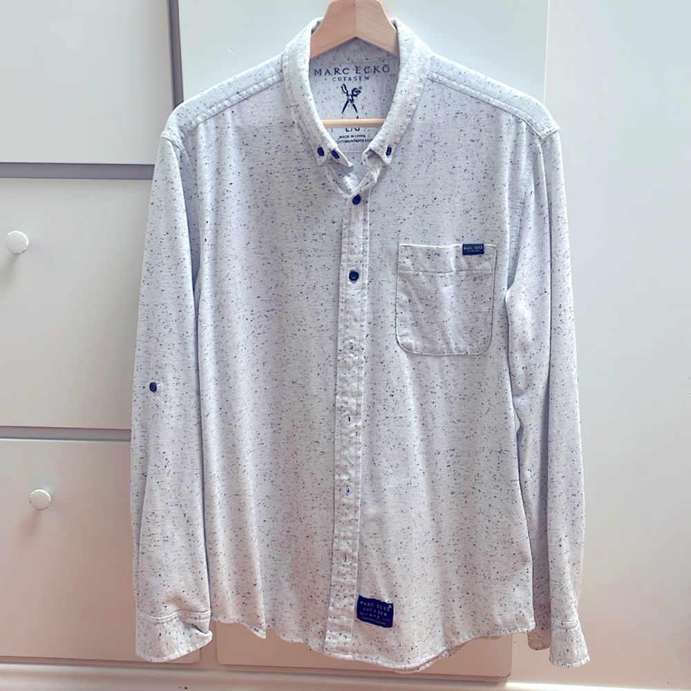 Marc Ecko Cut and Sew button down shirt. Size L